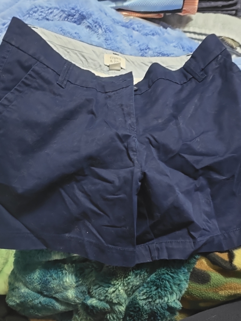 crown & ivy Navy Bermuda Shorts